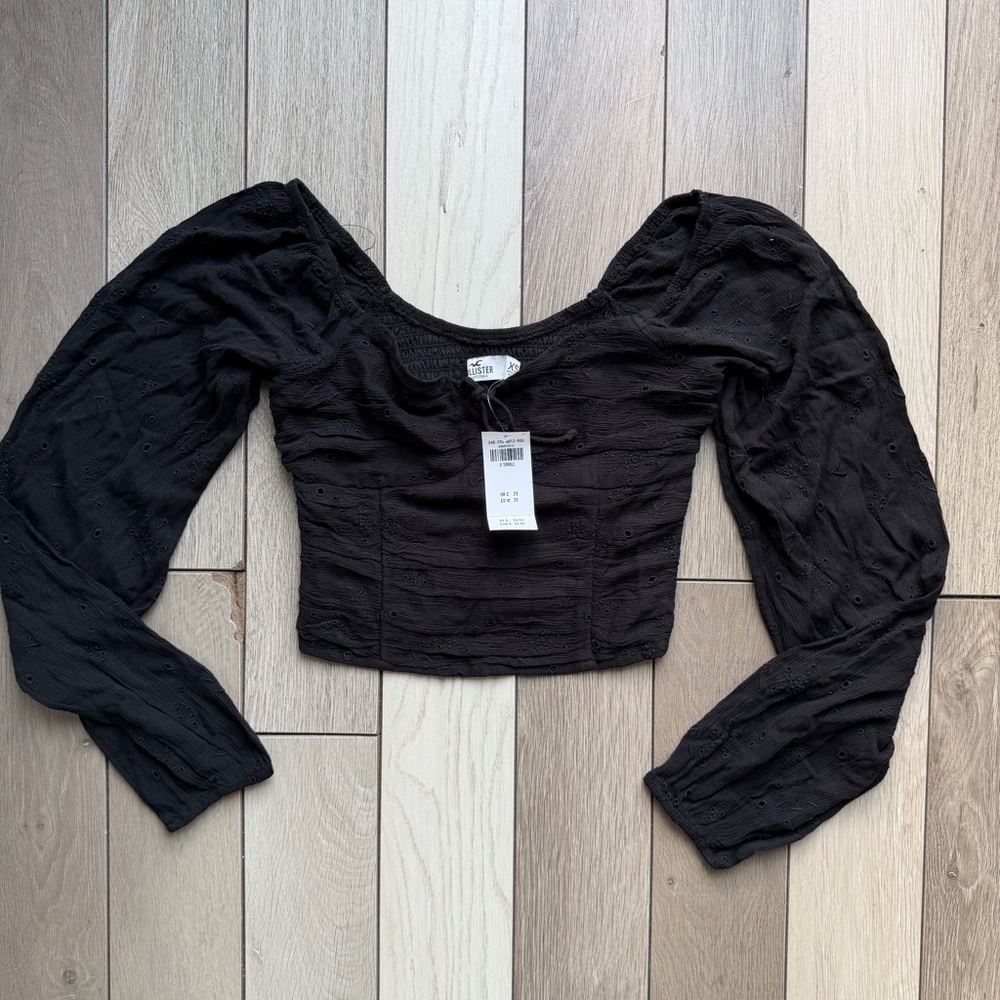 Hollister Black Crop Top